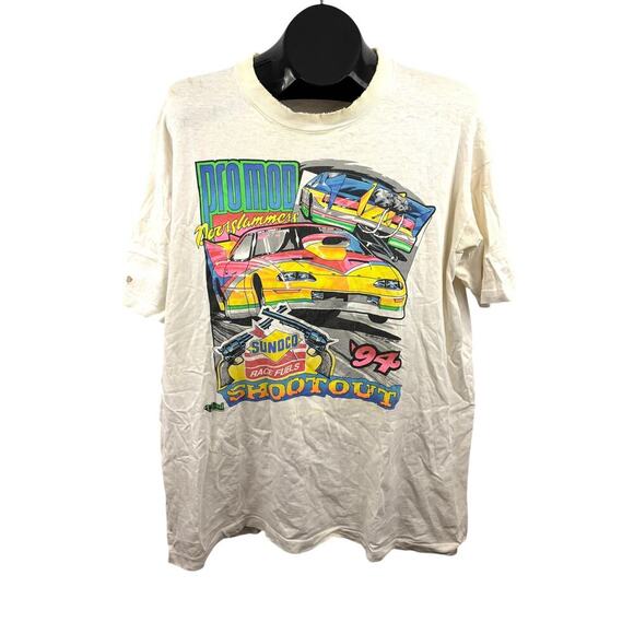 VTG 1994 Motosports Promod Single Stitch T-Shirt XL Sunoco Shootout Racing - Picture 1 of 10